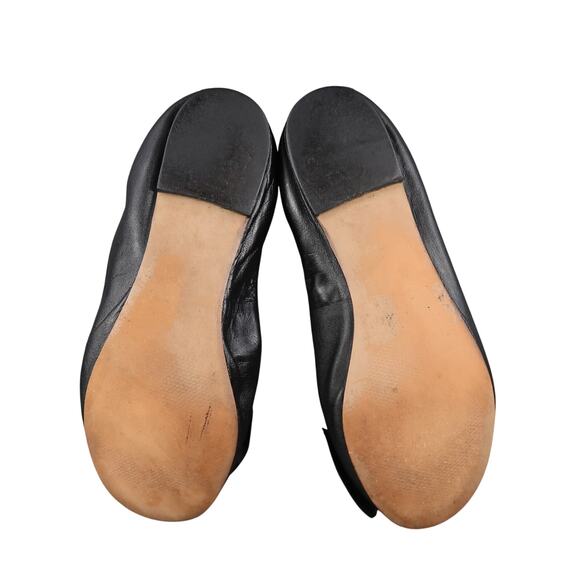 Steve Madden Shoes Womens 9.5 Ballet Flats Kortship Black Leather Bow Round Toe - Picture 9 of 11